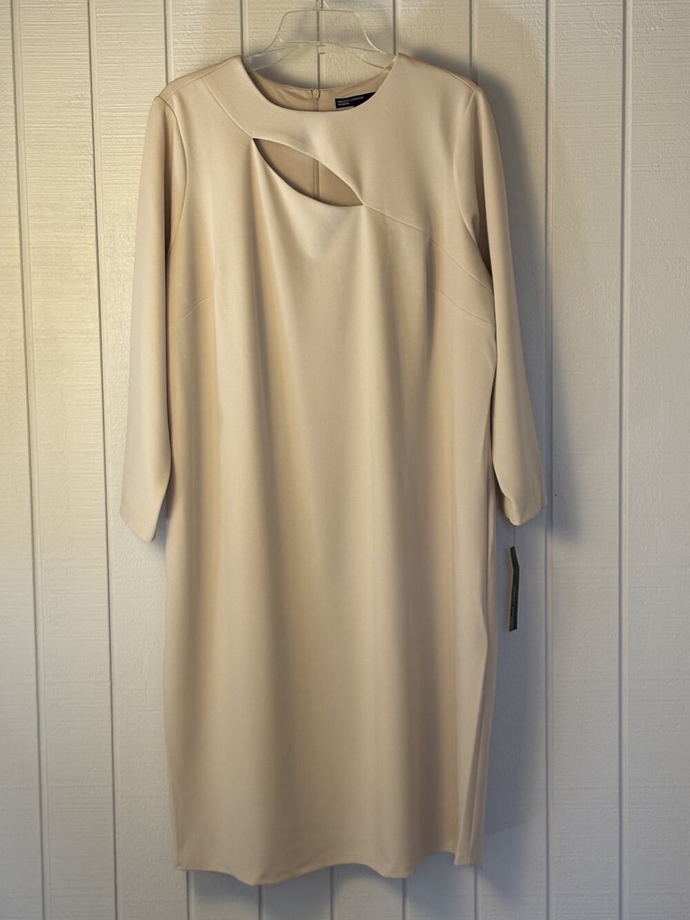 Maggy London 16W NWT Horn Keyhole Scuba Crepe Sheath Dress Work Wedding
